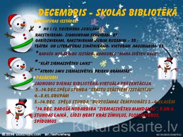 Decembris-Jelgavas 4. vidusskolas bibliotēkā